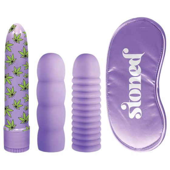 Stoner Bonga Bunga - Wand Vibrator Set (4-Piece) - Purple