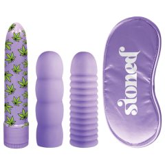 Stoner Bonga Bunga - Wand Vibrator Set (4-Piece) - Purple