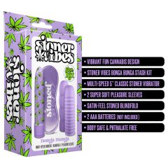 Stoner Bonga Bunga - Wand Vibrator Set (4-Piece) - Purple