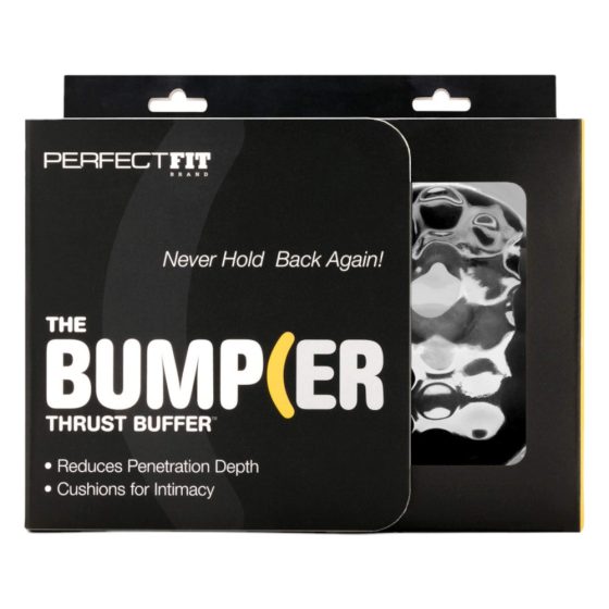 Perfect Fit The Bumper - testicle and penis ring set - black (2 pieces)