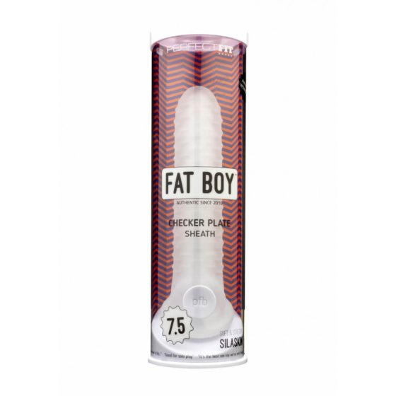 Fat Boy Checker Box - Penis Sleeve (19cm) - Milky White