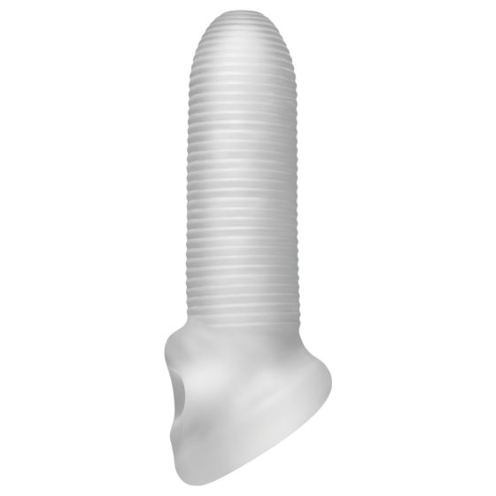 Fat Boy Micro Ribbed - Penis Sleeve (15cm) - Milky White