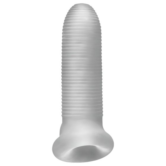 Fat Boy Micro Ribbed - Penis Sleeve (15cm) - Milky White