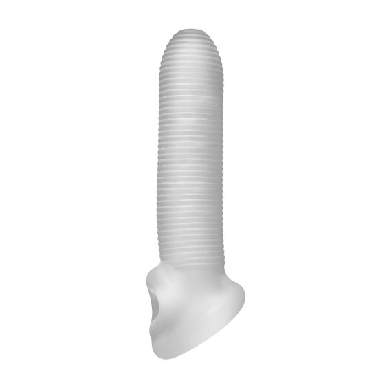 Fat Boy Micro Ribbed - Penis Sleeve (17cm) - Milky White