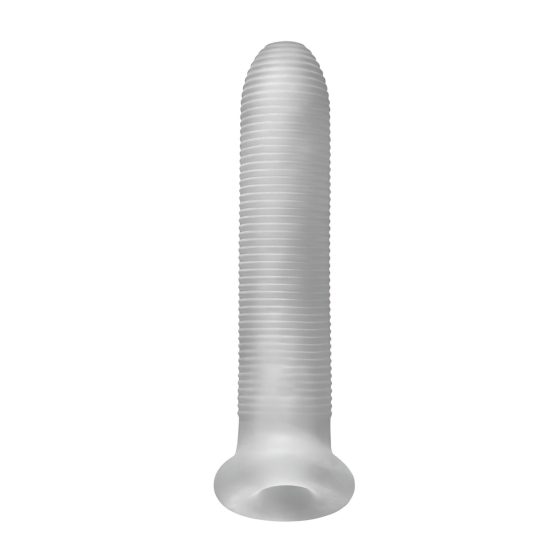 Fat Boy Micro Ribbed - Penis Sleeve (19cm) - Milky White