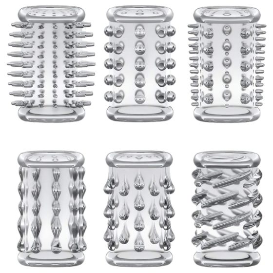 Stay Hard - Penis Sleeve Set - Transparent (6pcs)