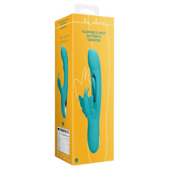 Loveline - butterfly, tongue vibrator (turquoise)