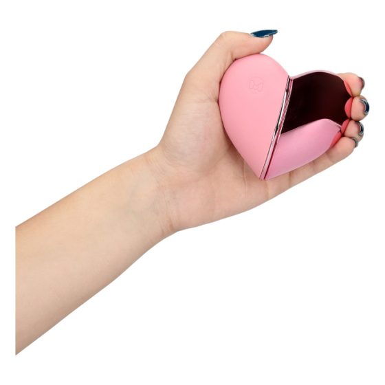 Loveline Tapping Heart - Rechargeable Clitoral Stimulator Vibrator (Pink)