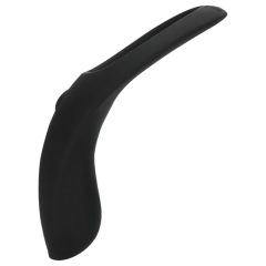   Loveline - Rechargeable Vibrating Long Penis and Testicle Ring (Black)