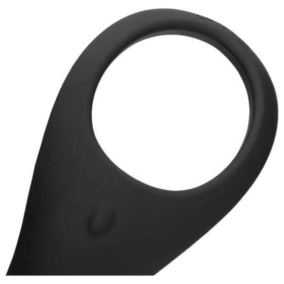 Loveline - Rechargeable, Vibrating Long Penis and Testicle Ring (Black)