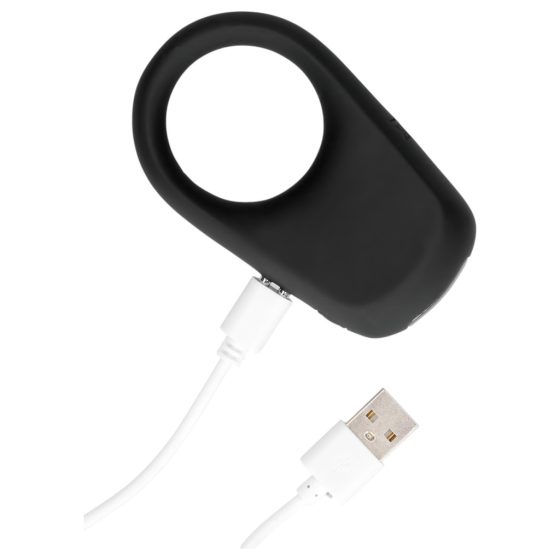 Loveline - Rechargeable Vibrating Cock Ring (Black)