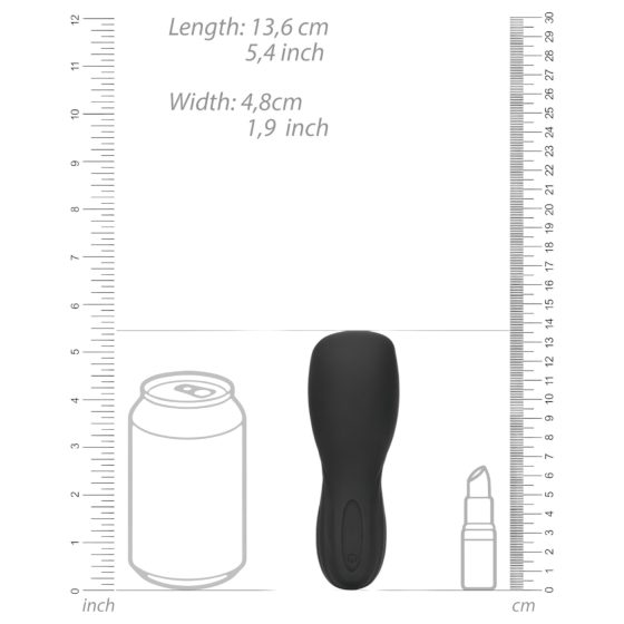 Loveline - Rechargeable Vibrating Masturbator (Black)