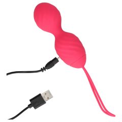   Loveline - Rechargeable, Ribbed, Radio-Controlled Vibrating Love Egg (Pink)