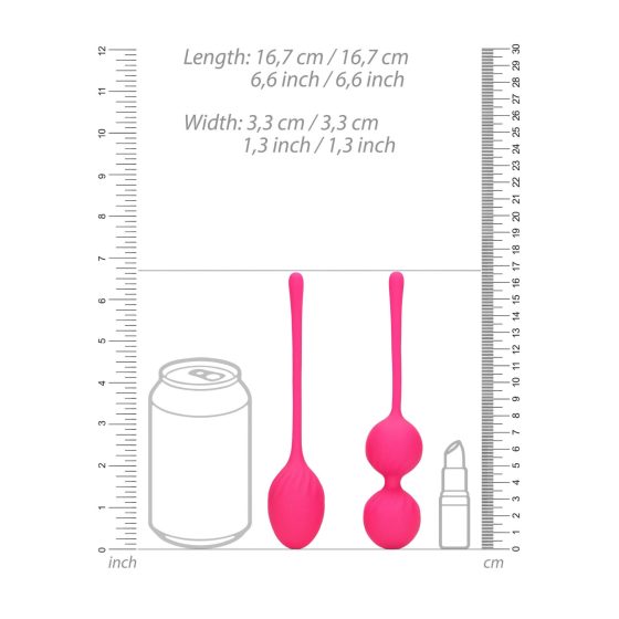 Loveline - Weighted Kegel Balls Set - 2 Piece (Pink)