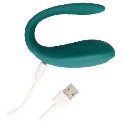   Loveline - Rechargeable, Waterproof, Remote-Controlled Couple's Vibrator (Green)