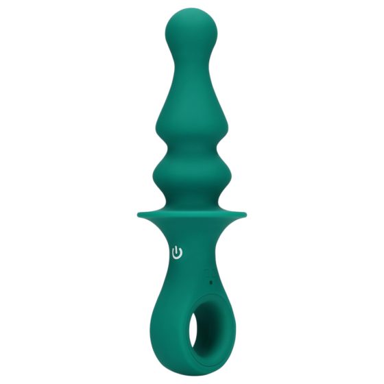 Loveline - Rechargeable, Beaded Anal Vibrator (Green)