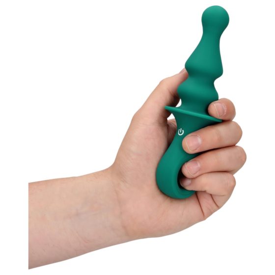 Loveline - Rechargeable, Beaded Anal Vibrator (Green)