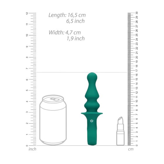 Loveline - Rechargeable, Beaded Anal Vibrator (Green)