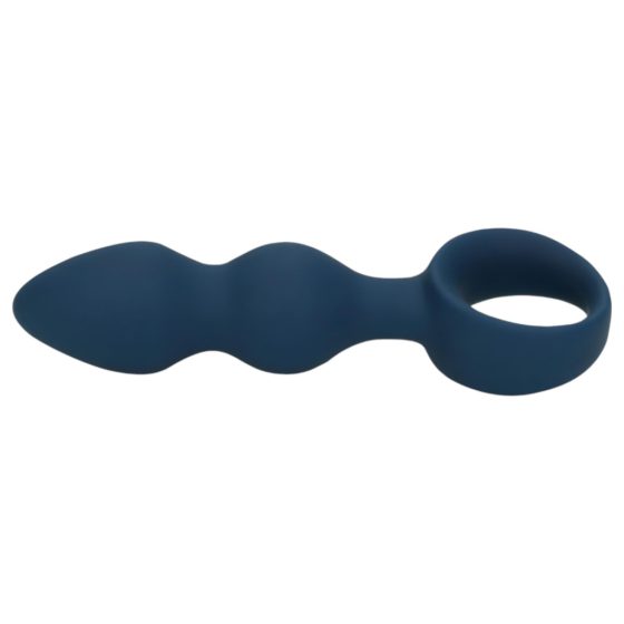 Loveline - Anal Dildo with Ring Handle - Small (Blue)