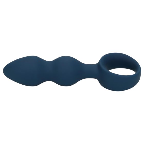 Loveline - anal plug with pull ring - small (blue)