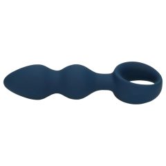 Loveline - Anal Dildo with Holding Ring - Large (Blue)