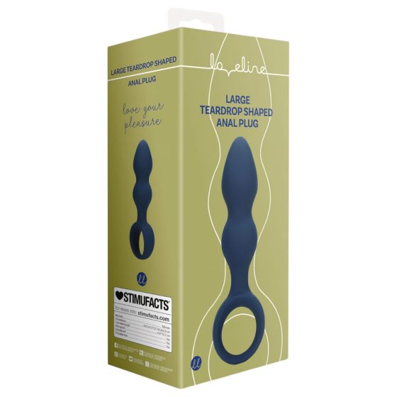 Loveline - Anal Dildo with Holding Ring - Large (Blue)