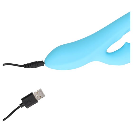 Loveline - waterproof rabbit ear vibrator with clitoral arm (blue)