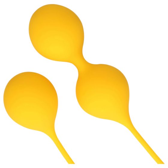 Loveline - Silicone Kegel Balls Set - 2 Piece (Yellow)