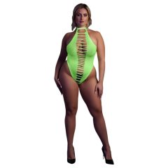 Ouch! - Fluorescent Open Bodysuit (Neon Green)