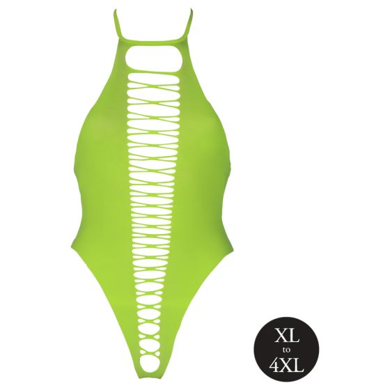 Ouch! - Fluorescent Open Bodysuit (Neon Green)