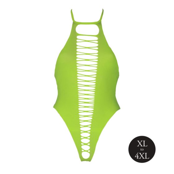 Ouch! - Fluorescent Open Bodysuit (Neon Green)