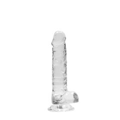 REALROCK - Transparent Lifelike Dildo - Clear (17cm)