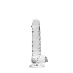 REALROCK - Transparent Lifelike Dildo - Clear (17cm)