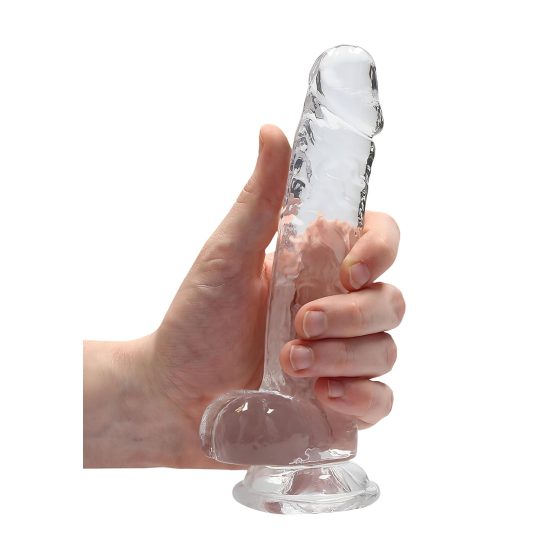 REALROCK - Transparent Lifelike Dildo - Clear (17cm)