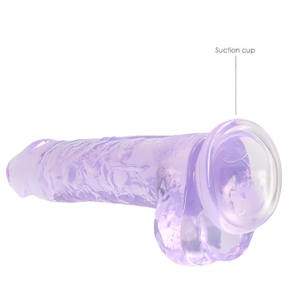 CLEAR REALISTIC DILDO - Purple (7.5 inches)