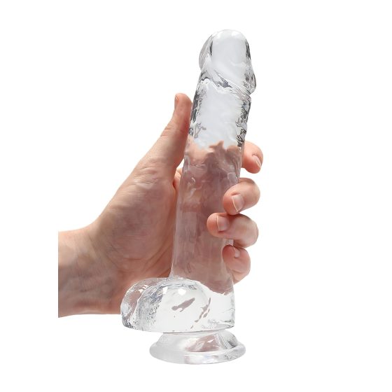 Transparent Realistic Dildo - Clear (19cm)