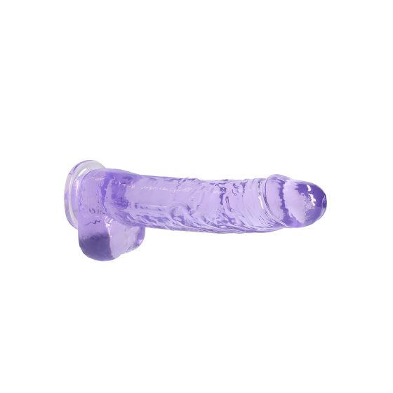 REALROCK - Transparent Realistic Dildo - Purple (22cm)