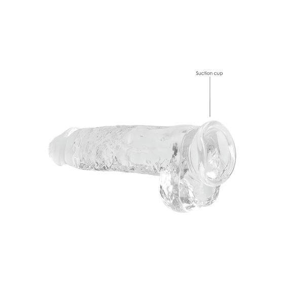 REALROCK Transparent Realistic Dildo - Clear (22cm)