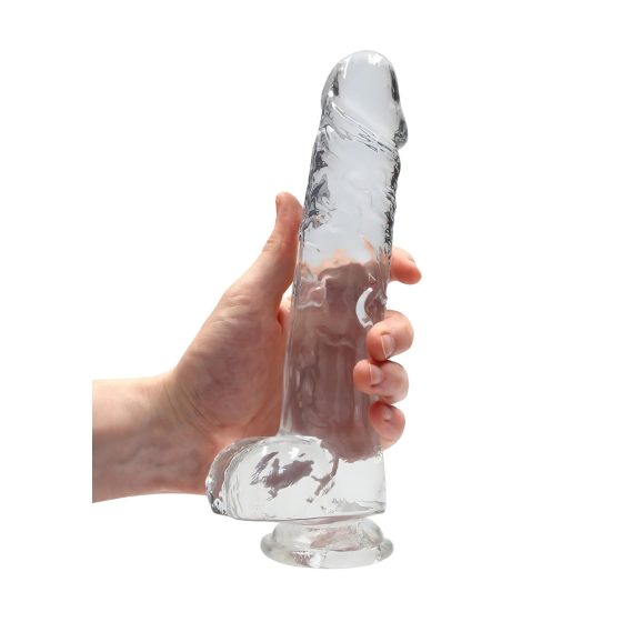 REALROCK Transparent Realistic Dildo - Clear (22cm)