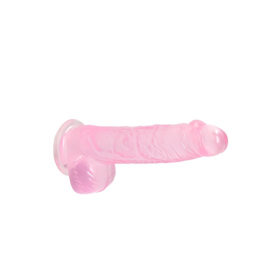 Transparent Realistic Dildo - Pink (6 inches)