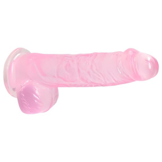 Transparent Realistic Dildo - Pink (6 inches)