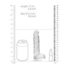 REALROCK - Transparent Realistic Dildo - Clear (6 inches)