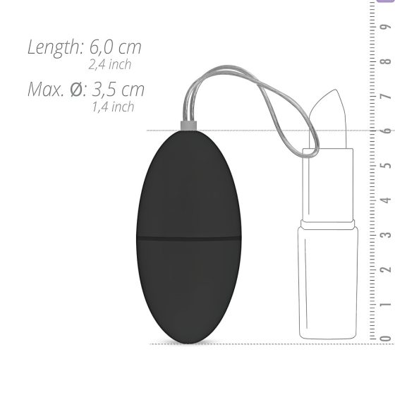 Easytoys - 7 Speed Radio-Controlled Vibrating Egg (Black)