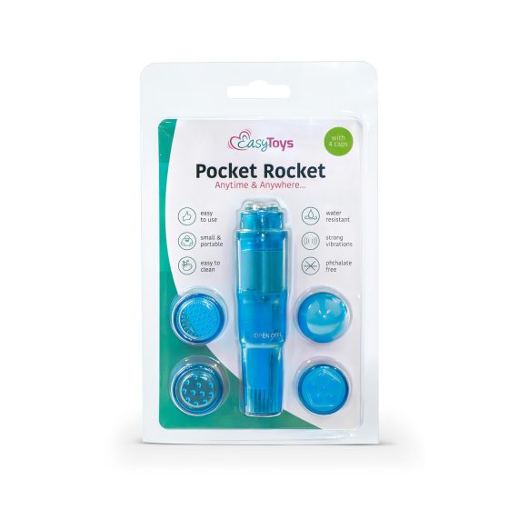 Easytoys Pocket Rocket - Vibrator Set - Blue (5-Piece)