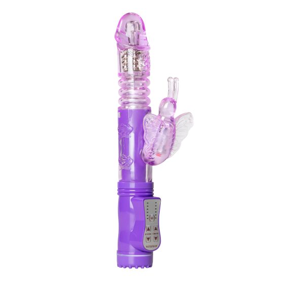 Easytoys Butterfly - Rotating Thrusting Vibrator (Purple)