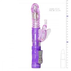 Easytoys Butterfly - Rotating Thrusting Vibrator (Purple)