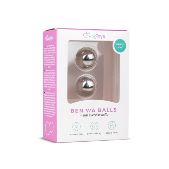 Easytoys Ben Wa Steel Geisha Balls - Silver (19mm)