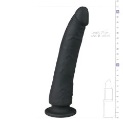 Easytoys - Suction Cup Silicone Dildo (21cm) - Black