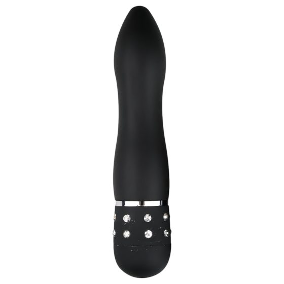 Easytoys Diamond Curved Mini Wand Vibrator (Black)