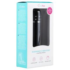 Easytoys Diamond Curved Mini Wand Vibrator (Black)